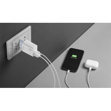CELLULARLINE 20W DUAL PORT APPLE ŞARJ ADAPTÖRÜ BEYAZ