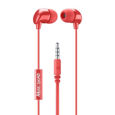 CELLULARLINE MUSIC SOUND IN EAR SiLiKONLU KABLOLU KULAKLIK KIRMIZI