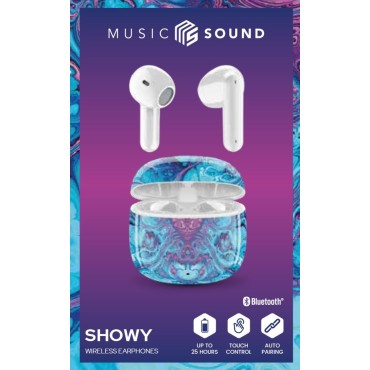 CELLULARLINE MUSIC SOUND SHOWY TWS KAPSÜL KULAKLIK - MAVİ DALGALAR