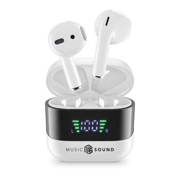 MUSIC SOUND SPARK LED EKRANLI TWS KULAKLIK BEYAZ