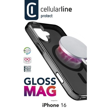 CELLULARLINE IPHONE 16 GLOSS MAGSAFE SİYAH KILIF