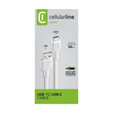 Cellularline Type C 0,6 m Data Kablosu- Beyaz