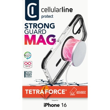 CELLULARLINE IPHONE 16 TETRAFORCE MAGSAFE ULTRA KORUMA ŞEFFAF KILIF