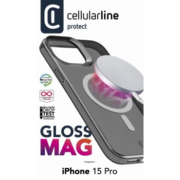 CELLULARLINE IPHONE 15 PRO GLOSS MAGSAFE SiYAH KILIF