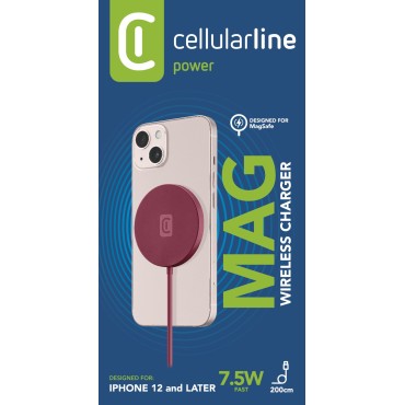 CELLULARLINE MAGSAFE KABLOSUZ ŞARJ STANDI KIRMIZI