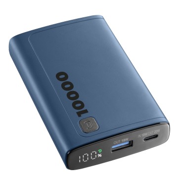 CELLULARLINE ELITE DiJiTAL EKRANLI PD 20W HIZLI ŞARJ 10.000 MAH POWERBANK MAVİ