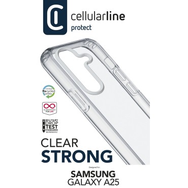 CELLULARLINE SAMSUNG A25 CLEARDUO ANTI-BAKTERiYEL SERT ŞEFFAF KILIF