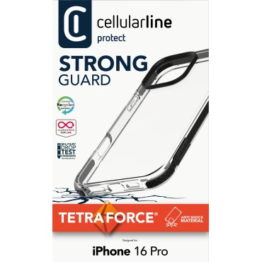 CELLULARLINE IPHONE 16 PRO TETRAFORCE ULTRA KORUMA ŞEFFAF KILIF