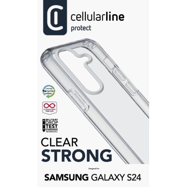 CELLULARLINE SAMSUNG S24 CLEARDUO ANTI-BAKTERiYEL SERT ŞEFFAF KILIF
