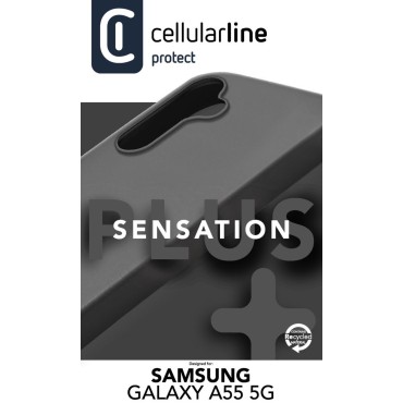 CELLULARLINE SAMSUNG A55 SENSATION ANTI-BAKTERIYEL SILIKON KILIF-SIYAH