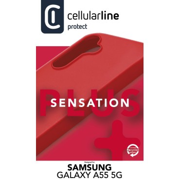 CELLULARLINE SAMSUNG A55 SENSATION ANTI-BAKTERIYEL SILIKON KILIF-KIRMIZI