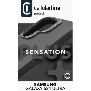 CELLULARLINE SAMSUNG S24 ULTRA SENSATION ANTI-BAKTERIYEL SILIKON KILIF-SIYAH