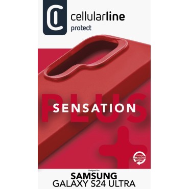 CELLULARLINE SAMSUNG S24 ULTRA SENSATION ANTI-BAKTERIYEL SILIKON KILIF-KIRMIZI