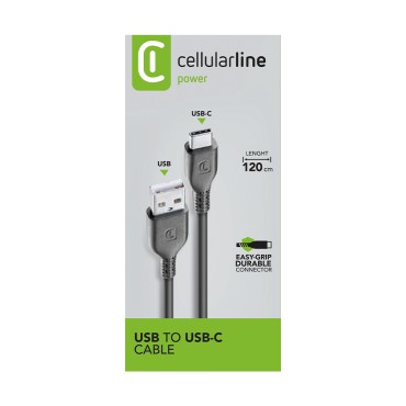 CELLULARLINE 100 CM USB TO USB-C DATA KABLOSU-SİYAH