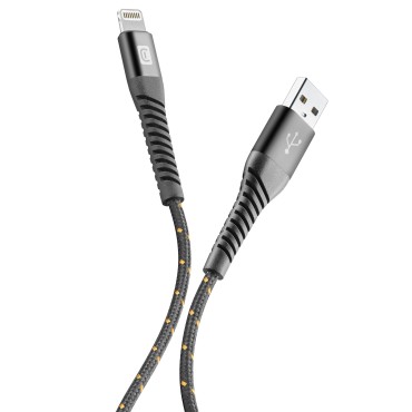 Cellularline Tetra Force 1m Lightning Kablo Siyah