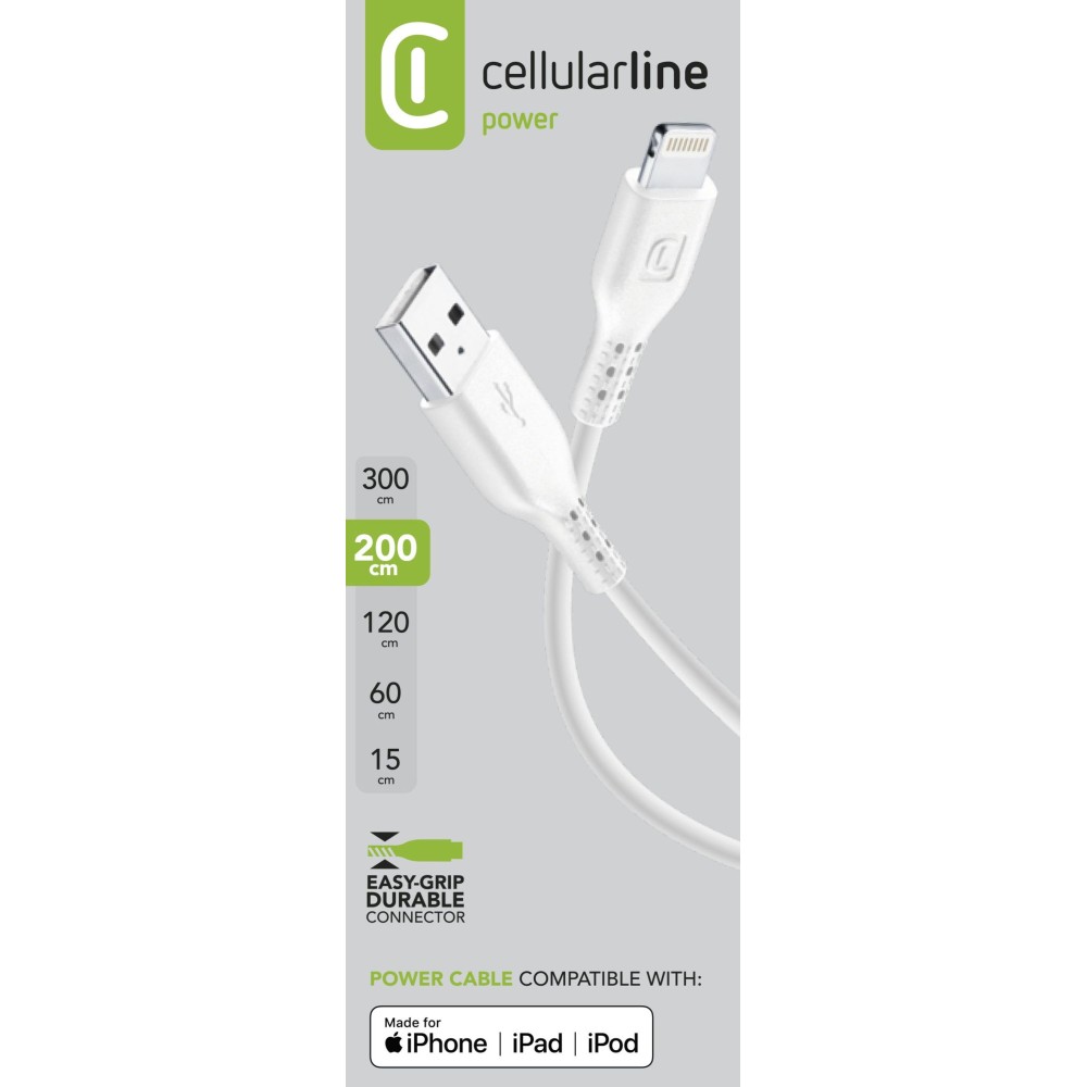 Cellularline Lightning 2M USB Data Kablosu