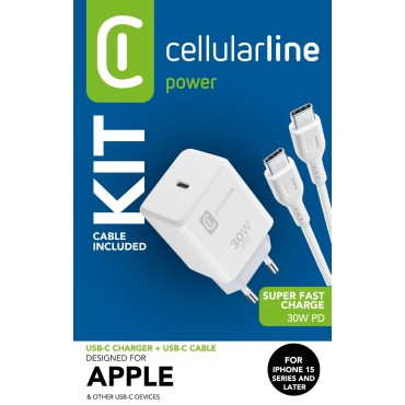Apple iPhone 15 Serisi 30W Şarj Kiti Adaptör + Kablo