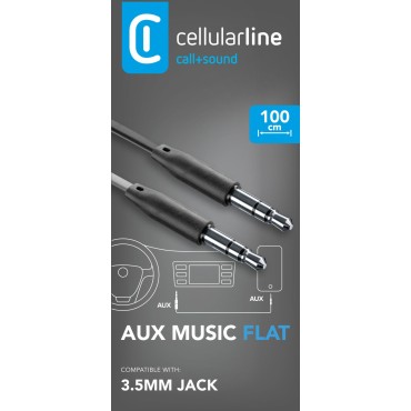 Cellularline Aux Bağlantı Kablosu Siyah