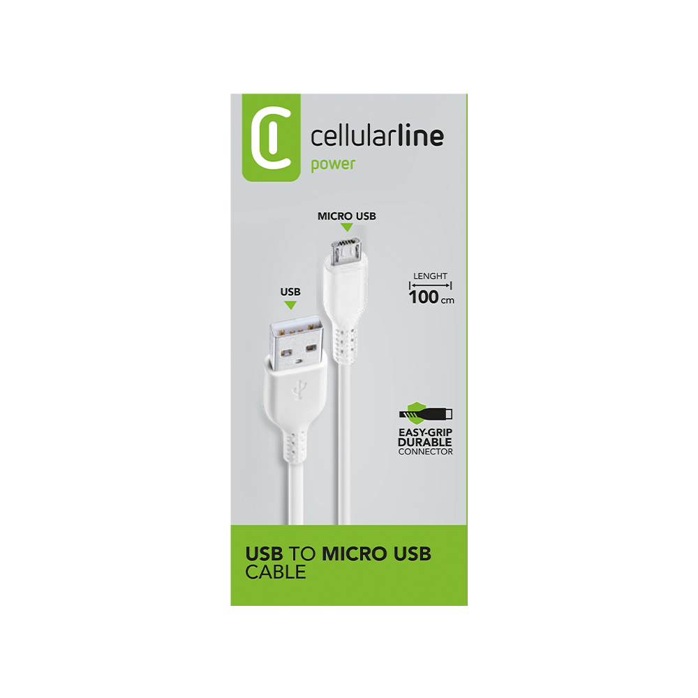Cellularline Micro Usb Data Kablosu Beyaz