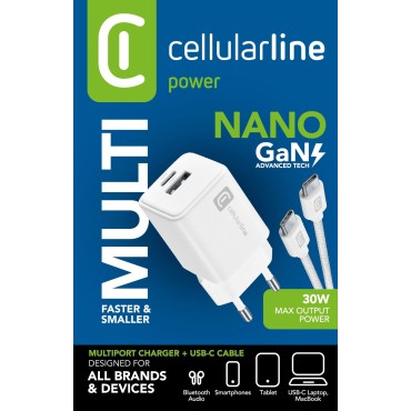 CELLULARLINE 30W ÇİFT PORT ŞARJ KİTİ
