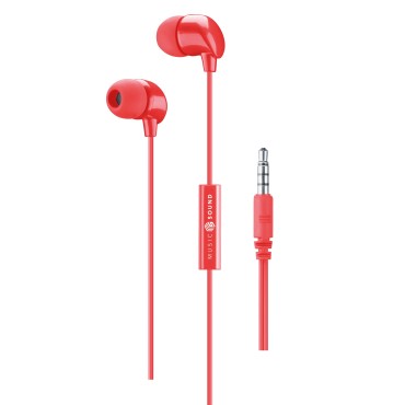 CELLULARLINE MUSIC SOUND IN EAR SiLiKONLU KABLOLU KULAKLIK KIRMIZI